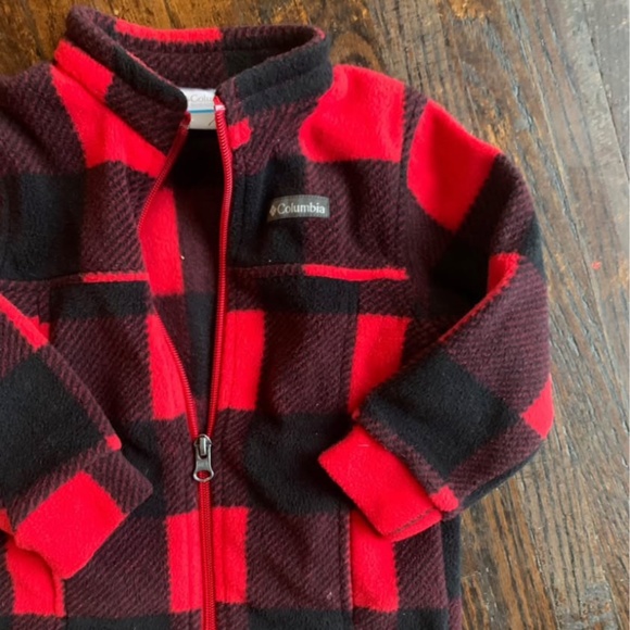 Columbia | Fleece | Red buffalo check | Size 18-24 months - Picture 1 of 3